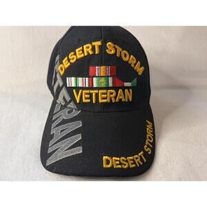 Desert‎ Storm Veteran Embroidered Black Baseball Cap